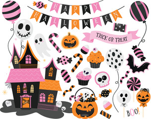 Pink Halloween Haunted House, Candy