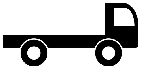 Truck icon silhouette. 