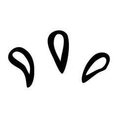 simple vector sketch sunburst, isolated on white 
