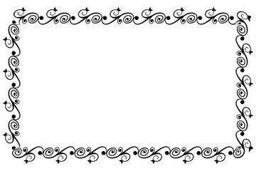 simple seamless vector gold golden rectangle hand draw sketch floral border
