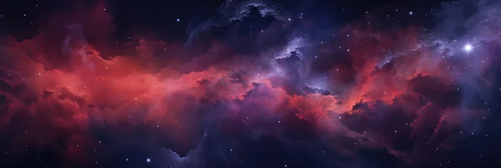 Poster Beautiful space nebula galaxy wide format photo background material © evening_tao