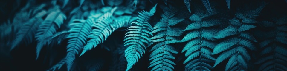 Panoramic green leaves, AI generated