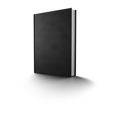Mockup Black Book with Blank Cover Isolated - Transparent PNG.
