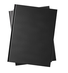 Mockup Black Books with Blank Cover Isolated - Transparent PNG.