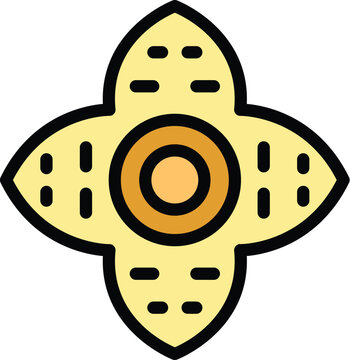 recommend clip art: Rafflesia flower icon outline vector. Jungle floral. Tropical plant color flat