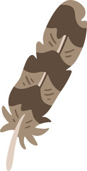Copper hawk feather illustration