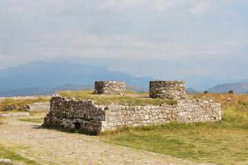 Fototapeta na wymiar Rosafa Fortress Detail with Wells in Shkoder