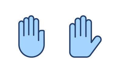 Hand icon vector. hand sign and symbol. palm