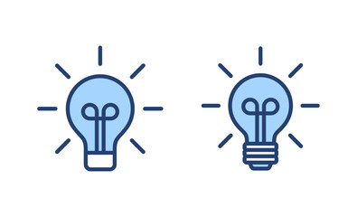 Lamp icon vector. Light bulb sign and symbol. idea symbol.