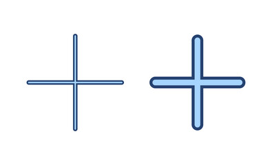 Plus icon vector. Add plus sign and symbol