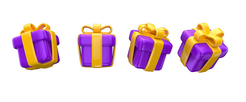 gift box collection 3d render