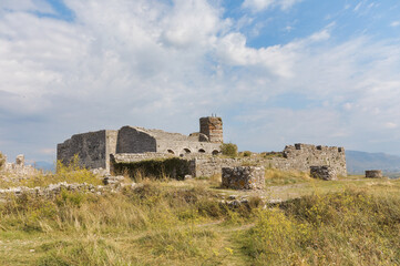 Medieval Rosafa Fortress Ruins in Shkoder, Albania