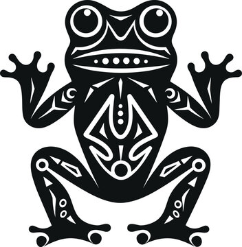 Aztec frog symbol vector illustration isolated on white background