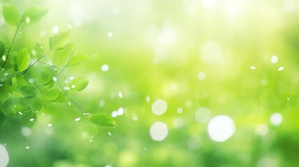 Fototapeta premium bokeh on a spring green background