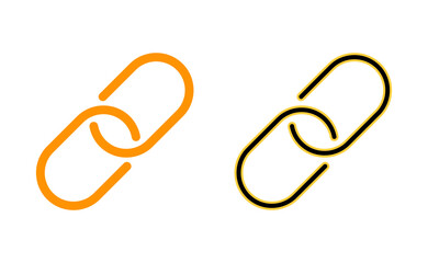 Link icon set for web and mobile app. Hyperlink chain sign and symbol