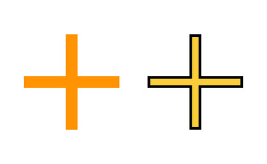Plus Icon set for web and mobile app. Add plus sign and symbol
