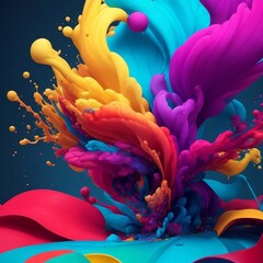 Fototapeta na wymiar explosion of colors
