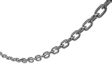 One common metal chain isolated on white