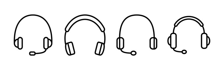 Headphone icon vector. headphones earphones icon. headset