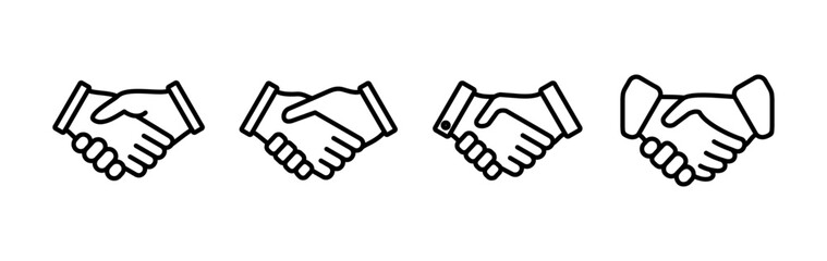Hand shake icon vector. business handshake. contract agreement. partnership