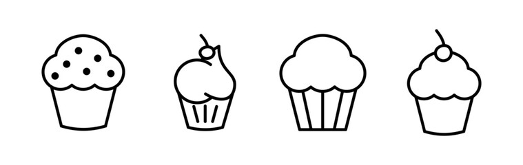 Cup cake icon vector. cake icon. bakery. muffin