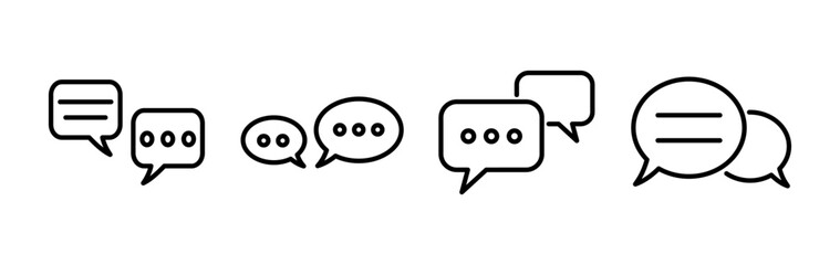 Chat icon vector. Chat Icon in trendy flat style isolated. Speech bubble symbol