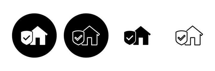 Obraz premium House insurance icon set. house protection icon.