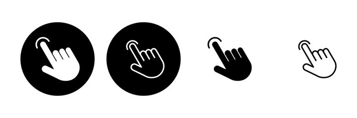 Hand click icon set. pointer icon vector. hand cursor icon vector