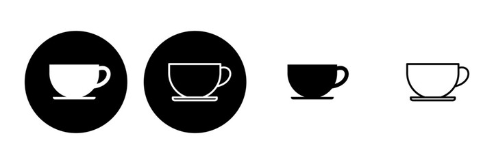 Coffee cup icon set. cup a coffee icon vector.