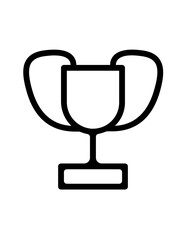 black trophy icon line style