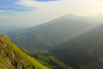 Obraz premium View from Little Adam's Peak. Mountain landscape in Sri Lanka