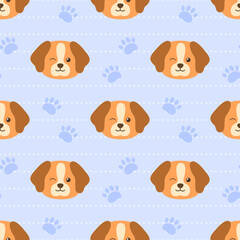 Smile Seamless Pattern Design Illustration with Smiling Character and Happiness Face in Template Hand Drawn Cartoon Flat Design