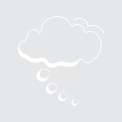 Cloud shape recolorable vector element