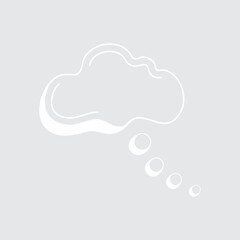 Cloud shape recolorable vector element