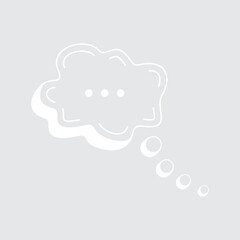 Cloud shape recolorable vector element