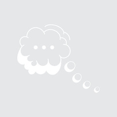 Cloud shape recolorable vector element