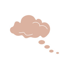 Cloud shape recolorable vector element