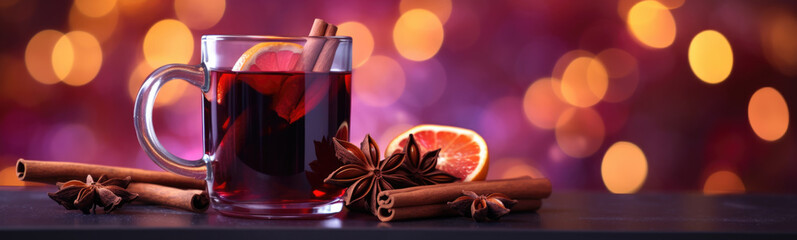Mulled wine drink background
