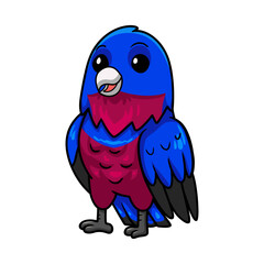 Cute banded cotinga bird cartoon