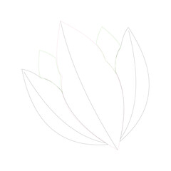 Flower plant recolorable vector element