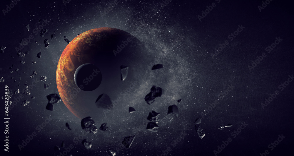 Canvas Prints image of outer space. disaster theme.