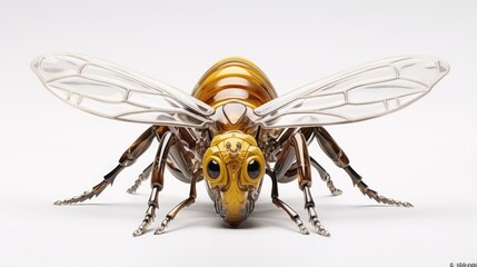 Futuristic winged insect drone robot