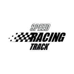 Sport racing track logo silhouette
