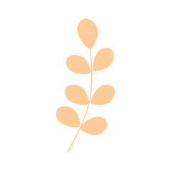  Beige abstract floral vector element
