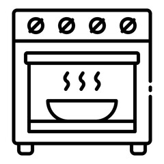 Oven kitchenware outline icon