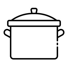 Cooking Pot kitchenware outline icon