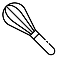 Whisk kitchenware outline icon