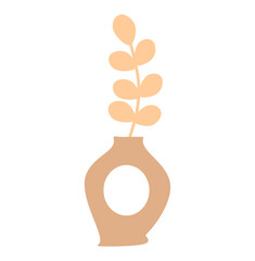 Modern pottery shape recolorable vector element