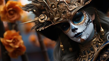 Mysterious Venetian Mask Festival Look