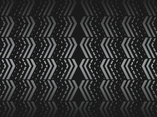 Black abstract geometric background. Modern shapes concept. Black metal texture steel background.